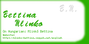bettina mlinko business card